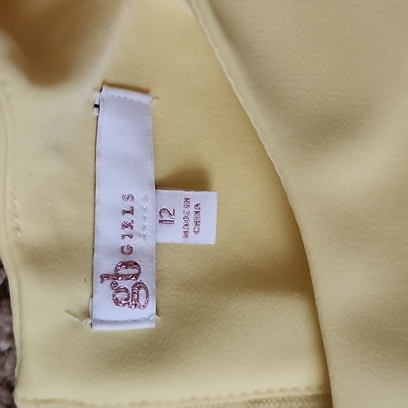 GB Girls yellow Ruffle Sleeved Romper Size 12 excellent used condition - Picture 3 of 3